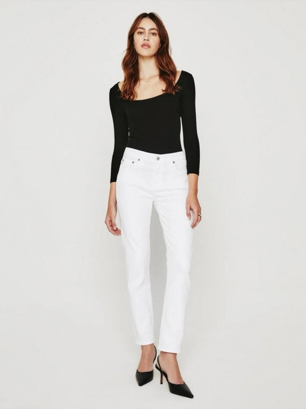 AG Ex Boyfriend Slouchy Slim In 1 Year Classic White